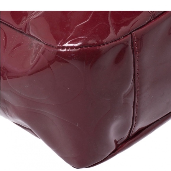 Coach Red Gallery Embossed Patent Leather Tote - Picture 7 of 9